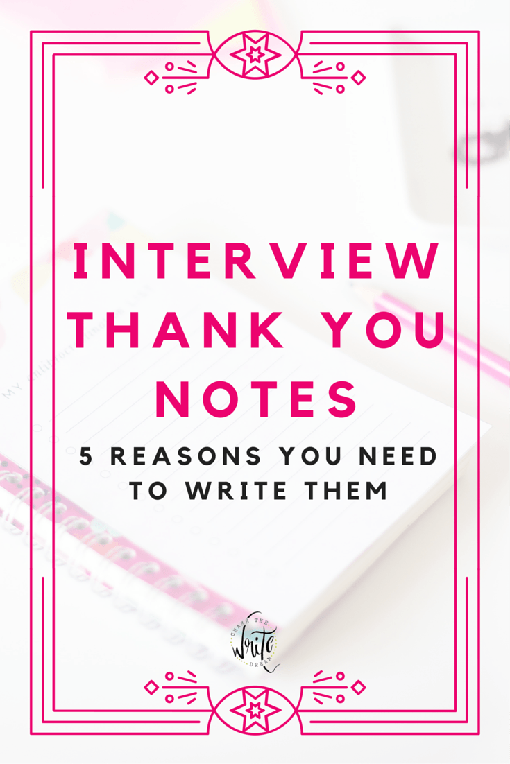 write a thank you note after an interview