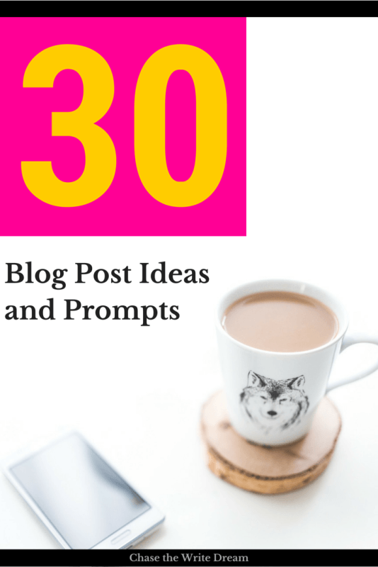 30 Blog Post Ideas and Prompts - This is a great blogging resource because it provides inspiration for a month's worth of posts! 