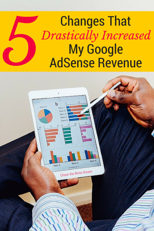 5 Changes That Drastically Increased My Google AdSense Revenue - Easy tips for anyone to follow. Great blogging tips for those who are looking for ways to make money online through ad spaces. 