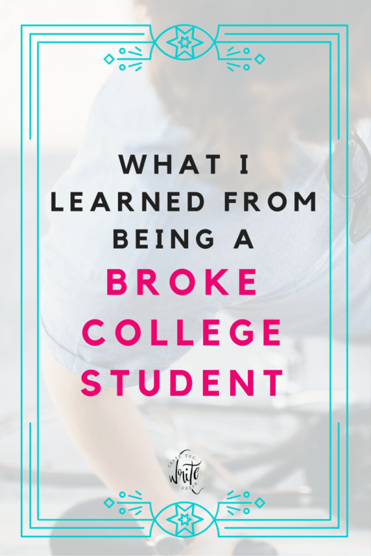 What I Learned From Being a Broke College Student | Even if you aren't making a lot of money as a student, there are still plenty of life lessons you can learn along the way, such as budgeting and investing in things that matter. Every college student should read this!